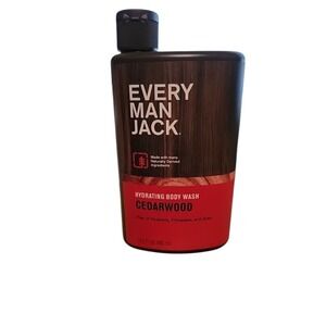Every Man Jack Cedarwood Body Wash Natural Cleanser for Men 13.5 Fl Oz
